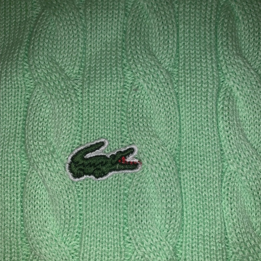 Lacoste mint green cotton sweater for girls